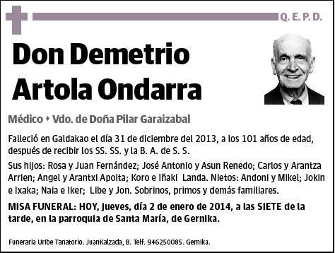 ASTORLA ONDARRA,DEMETRIO