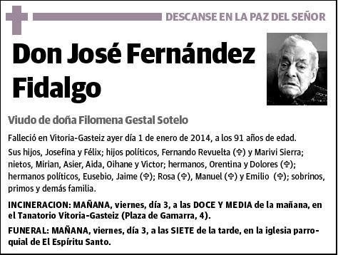 FERNANDEZ FIDALGO,JOSE