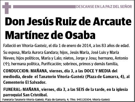 RUIZ DE ARCAUTE MARTINEZ DE OSABA,JESUS