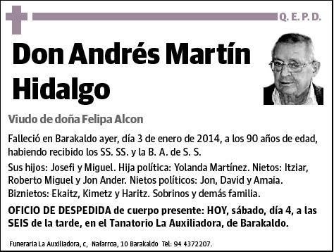 MARTIN HIDALGO,ANDRES