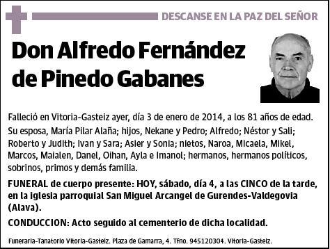 FERNANDEZ DE PINEDO GABANES,ALFREDO