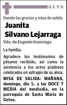 SILVANO LEJARRAGA,JUANITA