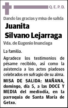 SILVANO LEJARRAGA,JUANITA