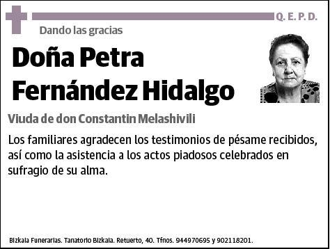 FERNANDEZ HIDALGO,PETRA