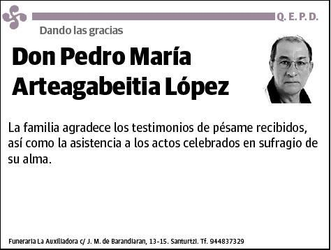 ARTEAGABEITIA LOPEZ,PEDRO MARIA