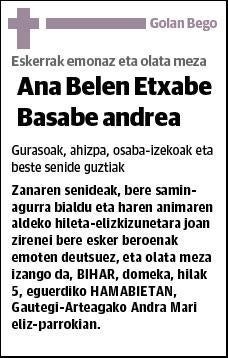 ETXABE BASABE,ANA BELEN