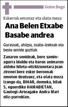 ETXABE BASABE,ANA BELEN