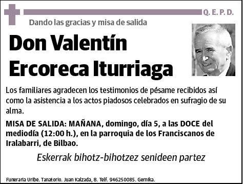 ERCORECA ITURRIAGA,VALENTIN