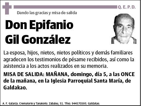 GIL GONZALEZ,EPIFANIO