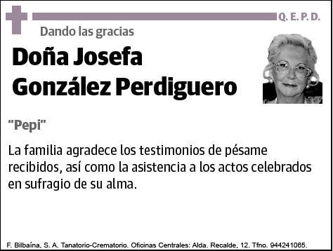 GONZALEZ PERDIGUERO,JOSEFA