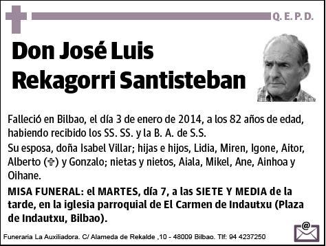 REKAGORRI SANTISTEBAN,JOSE LUIS