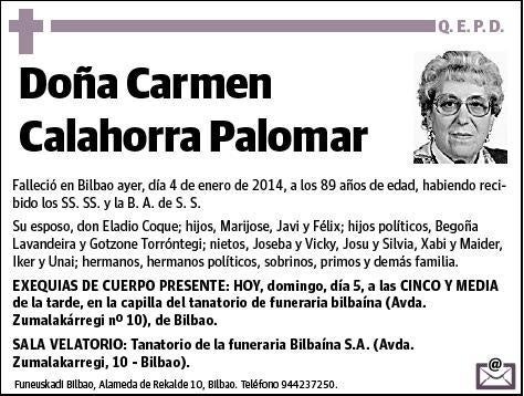 CALAHORRA PALOMAR,CARMEN