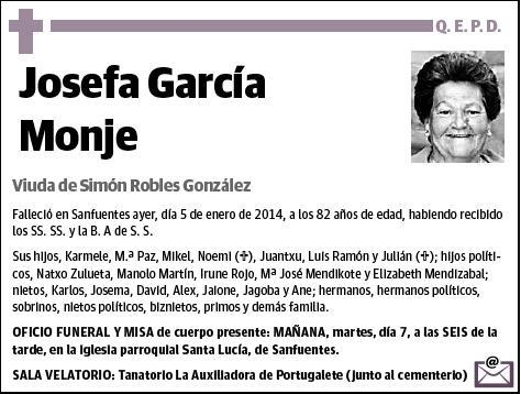 GARCIA MONJE,JOSEFA