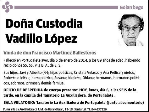 VADILLO LOPEZ,CUSTODIA