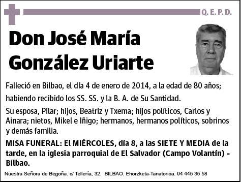 GONZALEZ URIARTE,JOSE MARIA