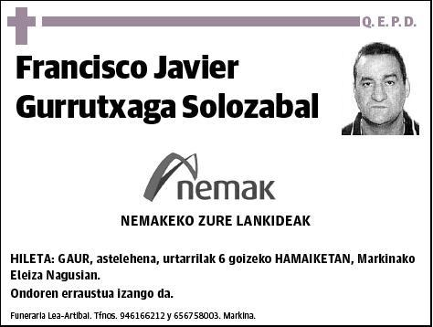 GURRUTXAGA SOLOZABAL,FRANCISCO JAVIER