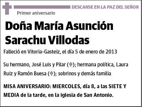 SARACHU VILLODAS,MARIA ASUNCION