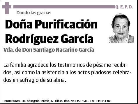 RODRIGUEZ GARCIA,PURIFICACION