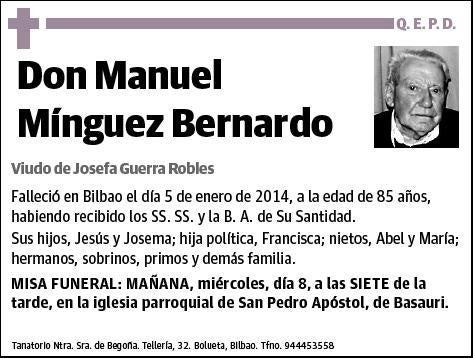 MINGUEZ BERNARDO,MANUEL