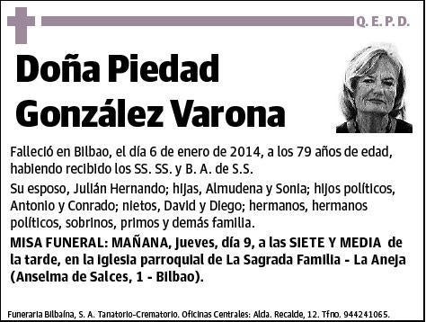 GONZALEZ VARONA,PIEDAD