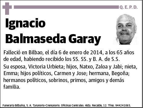 BALMASEDA GARAY,IGNACIO