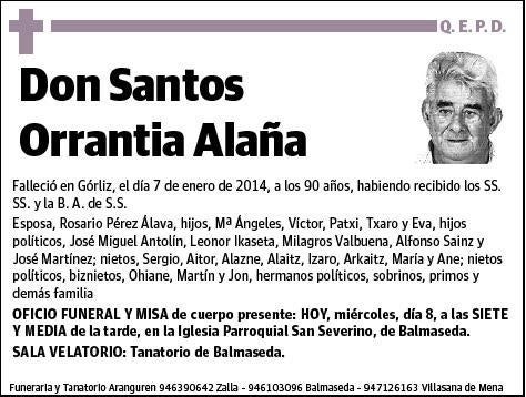 ORRANTIA ALAÑA,SANTOS