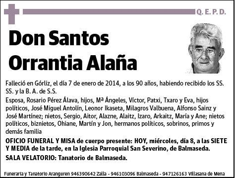 ORRANTIA ALAÑA,SANTOS