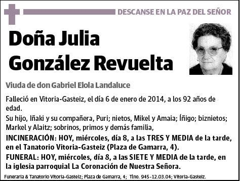 GONZALEZ REVUELTA,JULIA