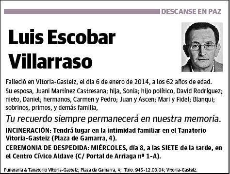 ESCOBAR VILLARRASO,LUIS