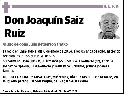 SAIZ RUIZ,JOAQUIN