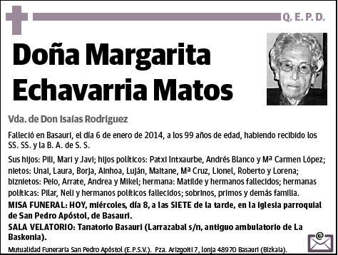 ECHAVARRIA MATOS,MARGARITA