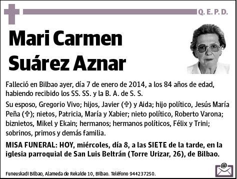 SUAREZ AZNAR,MARI CARMEN