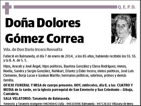 GOMEZ CORREA,DOLORES