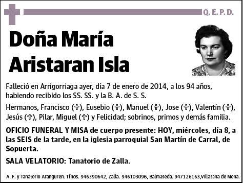 ARISTARAN ISLA,MARIA