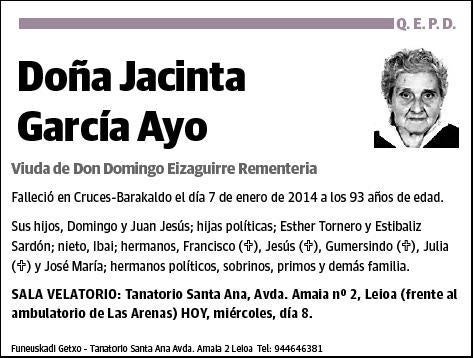 GARCIA AYO,JACINTA