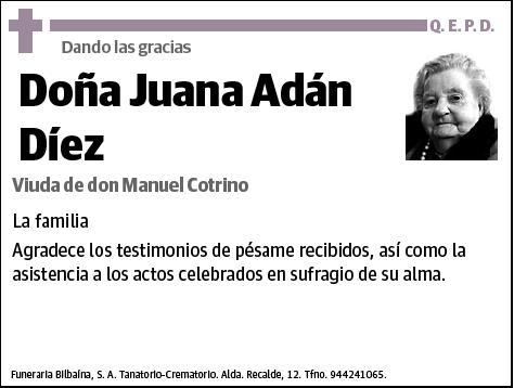 ADAN DIEZ,JUANA