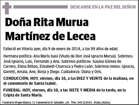 MURUA MARTINEZ DE LECEA,RITA