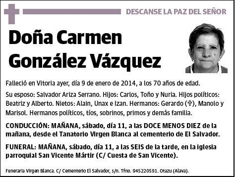 GONZALEZ VAZQUEZ,CARMEN