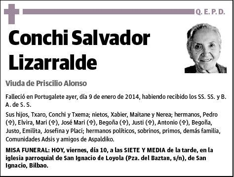 SALVADOR LIZARRALDE,CONCHI