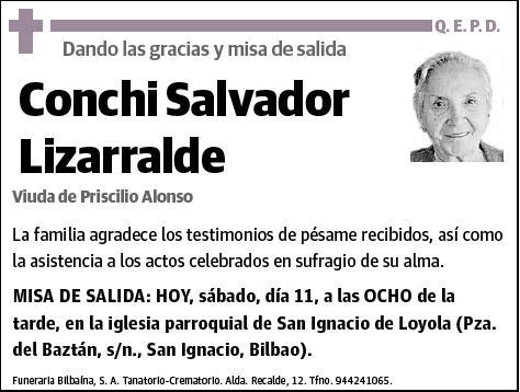 SALVADOR LIZARRALDE,CONCHI