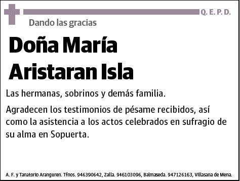 ARISTARAN ISLA,MARIA