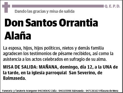 ORRANTIA ALAÑA,SANTOS