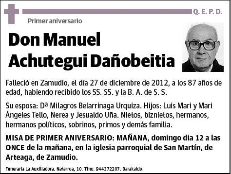 ACHUTEGUI DAÑOBEITIA,MANUEL