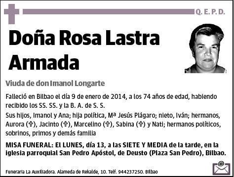 LASTRA ARMADA,ROSA