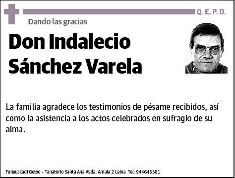 SANCHEZ VARELA,INDALECIO