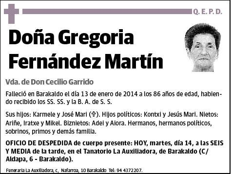 FERNANDEZ MARTIN,GREGORIA