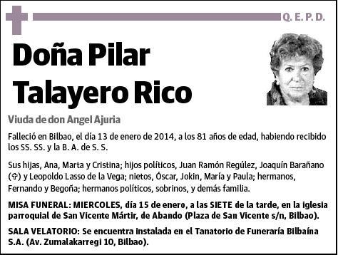 TALAYERO RICO,PILAR