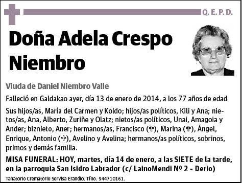 CRESPO NIEMBRO,ADELA