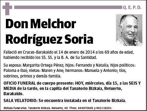 RODRIGUEZ SORIA,MELCHOR