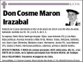 MARON IRAZABAL,COSME